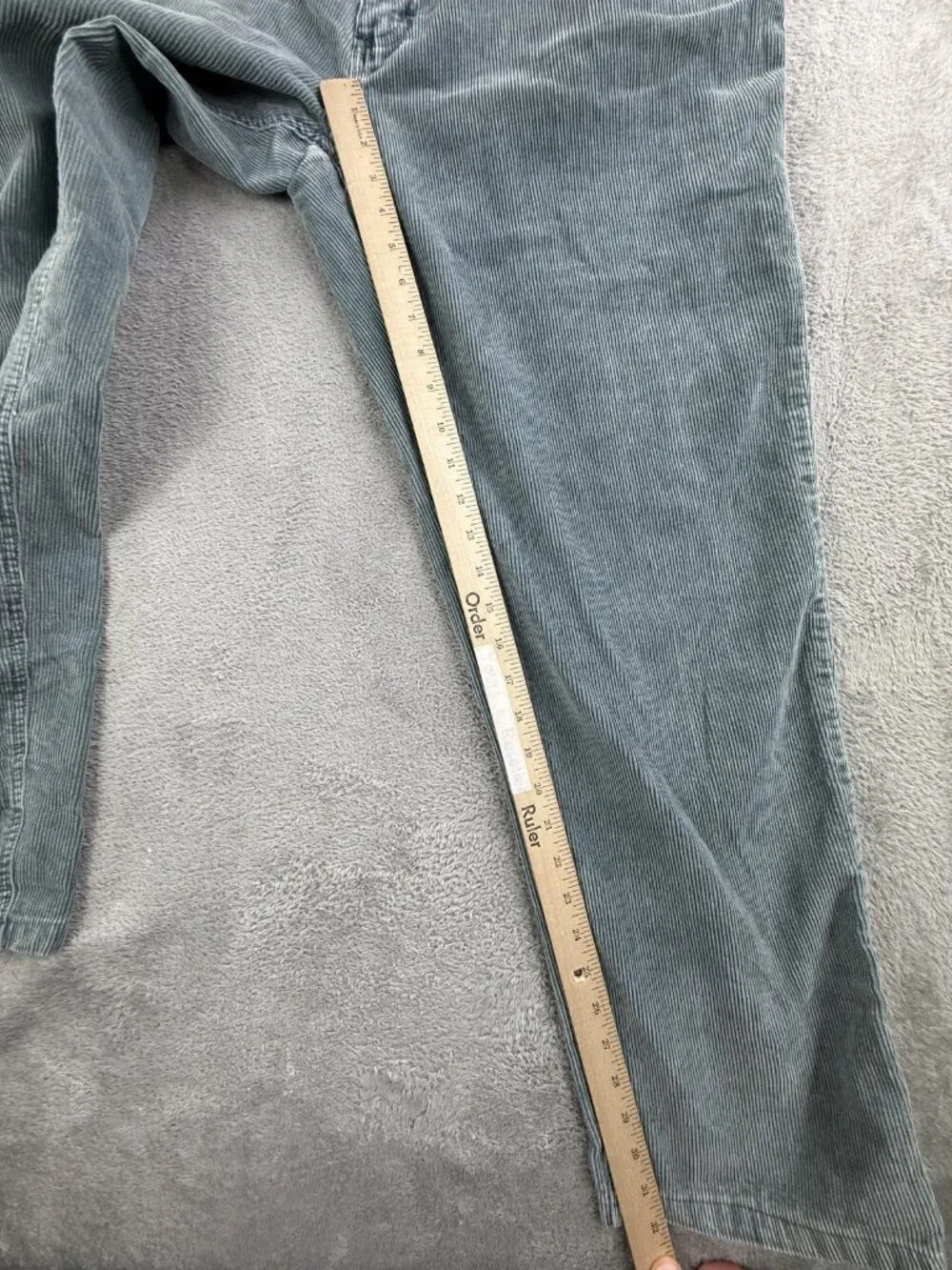 Vintage Eddie Bauer Pants Mens 36x32 Green Corduroy Outdoor Straight Leg Preppy